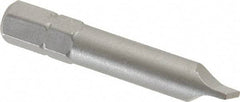 Wera - 1/4" x 0.042" Blade, 1/4" Drive Slotted Screwdriver Bit - 1-17/32" OAL - All Tool & Supply