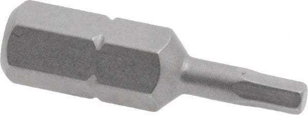 Wera - 2.5mm Hex Screwdriver Bit - 1/4" Drive, 1" OAL - All Tool & Supply