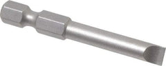 Wera - 7/32" Slotted Screwdriver Bit - 1/4" Hex Drive, 2" OAL - All Tool & Supply