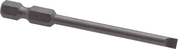 Wera - 5/32" Slotted Screwdriver Bit - 1/4" Hex Drive, 2-3/4" OAL - All Tool & Supply