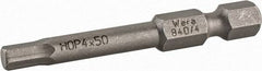 Wera - 4mm Hex Bit - 1/4" Hex Drive, 2" OAL - All Tool & Supply