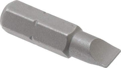 Wera - 7/32" Slotted Screwdriver Bit - 1/4" Hex Drive, 1" OAL - All Tool & Supply