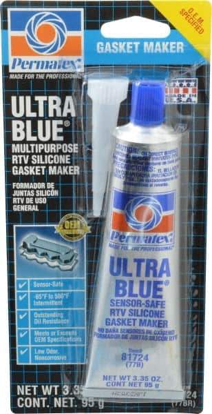 Permatex - 3.35 oz Gasket Maker - -65 to 500°F, Blue, Comes in Tube - All Tool & Supply