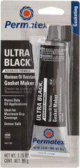 Permatex - 3.35 oz Oil Resistant Gasket Maker - -65 to 550°F, Black, Comes in Tube - All Tool & Supply