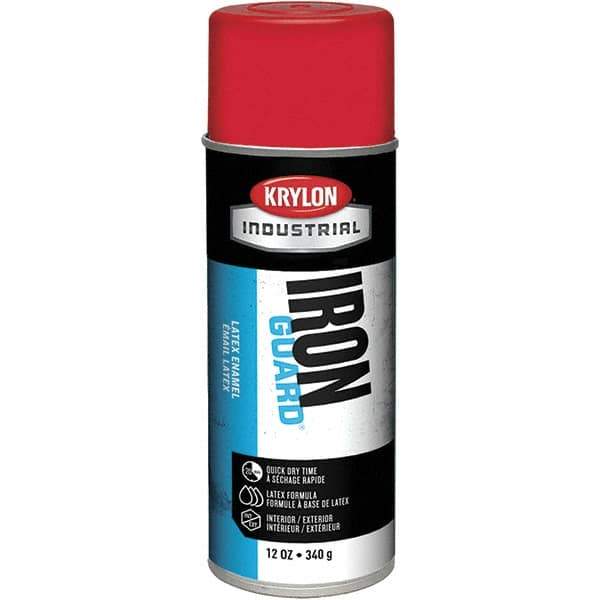 Krylon - OSHA Red, Gloss, Enamel Spray Paint - 12 to 15 Sq Ft per Can, 12 oz Container, Use on Masonry, Metal, Plaster, Plastic Foam & Wicker, Plastics, Wood - All Tool & Supply