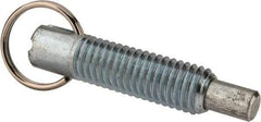 Gibraltar - 1/2-13, 1.4" Thread Length, 5/16" Plunger Diam, 1/2" Plunger Projection, 2.5 Lb Init to 5 Lb Final End Force, Steel Locking Pull Ring Plunger - 1.4" Len Under Head, 2" Body Len, 1.26" Ring Diam, 2" Plunger Len, 0.6" Head Height - All Tool & Supply