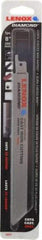 Lenox - 8" Long x 3/4" Thick, Bi-Metal Reciprocating Saw Blade - Straight Profile, Continuous Edge - All Tool & Supply