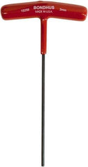 Bondhus - 3mm Hex, T-Handle Cushion Grip, Hex Key - 152mm OAL, Metric System of Measurement - All Tool & Supply