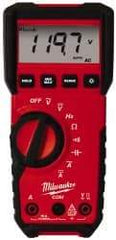 Milwaukee Tool - 2216-20, CAT III, 600 VAC/VDC, Digital True RMS Auto Ranging Multimeter - 40 mOhm, Measures Voltage, Capacitance, Current, Frequency, Resistance - All Tool & Supply