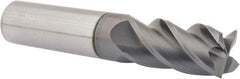 Accupro - 5/8", 1-1/4" LOC, 5/8" Shank Diam, 3-1/2" OAL, 4 Flute, Solid Carbide Square End Mill - Single End, nACRo Finish, Spiral Flute, 40° Helix, Centercutting, Right Hand Cut, Right Hand Flute - All Tool & Supply