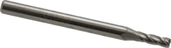 Accupro - 0.095", 4 Flute, Single End, Solid Carbide, 0.005" Corner Radius End Mill - 1-1/2" OAL, 30° Helix, Right Hand Flute, 0.285" LOC, Right Hand Cut - All Tool & Supply