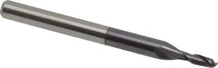 Accupro - 0.07", 2 Flute, Single End, Solid Carbide, 0.015" Corner Radius End Mill - 1-1/2" OAL, 30° Helix, Right Hand Flute, 0.21" LOC, Right Hand Cut - All Tool & Supply