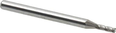 Accupro - 0.075", 4 Flute, Single End, Solid Carbide, 0.01" Corner Radius End Mill - 1-1/2" OAL, 30° Helix, Right Hand Flute, 0.225" LOC, Right Hand Cut - All Tool & Supply