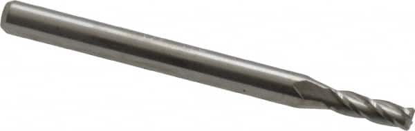 Accupro - 0.095" Diam 4 Flute Solid Carbide 0.01" Corner Radius End Mill - All Tool & Supply