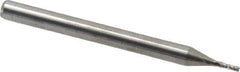 Accupro - 1/32", 4 Flute, Single End, Solid Carbide, 0.005" Corner Radius End Mill - 1-1/2" OAL, 30° Helix, Right Hand Flute, 0.093" LOC, Right Hand Cut - All Tool & Supply