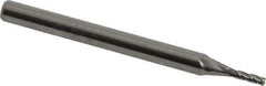 Accupro - 0.055", 4 Flute, Single End, Solid Carbide, 0.01" Corner Radius End Mill - 1-1/2" OAL, 30° Helix, Right Hand Flute, 0.165" LOC, Right Hand Cut - All Tool & Supply