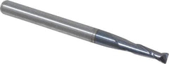 Accupro - 0.09", 2 Flute, Single End, Solid Carbide, 0.01" Corner Radius End Mill - 1-1/2" OAL, 30° Helix, Right Hand Flute, 0.27" LOC, Right Hand Cut - All Tool & Supply