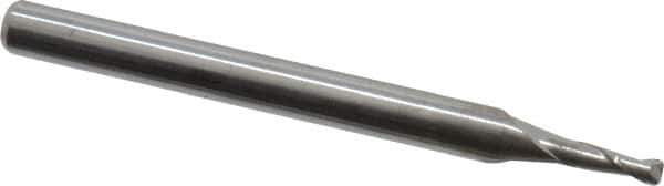 Accupro - 0.06", 2 Flute, Single End, Solid Carbide, 0.015" Corner Radius End Mill - 1-1/2" OAL, 30° Helix, Right Hand Flute, 0.18" LOC, Right Hand Cut - All Tool & Supply