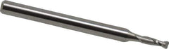 Accupro - 0.07", 2 Flute, Single End, Solid Carbide, 0.015" Corner Radius End Mill - 1-1/2" OAL, 30° Helix, Right Hand Flute, 0.21" LOC, Right Hand Cut - All Tool & Supply