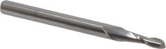 Accupro - 0.095", 2 Flute, Single End, Solid Carbide, 0.01" Corner Radius End Mill - 1-1/2" OAL, 30° Helix, Right Hand Flute, 0.285" LOC, Right Hand Cut - All Tool & Supply