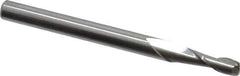 Accupro - 5/32", 2 Flute, Single End, Solid Carbide, 0.01" Corner Radius End Mill - 2" OAL, 30° Helix, Right Hand Flute, 9/16" LOC, Right Hand Cut - All Tool & Supply