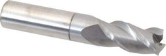 Accupro - 5/8", 1-1/4" LOC, 5/8" Shank Diam, 3-1/2" OAL, 3 Flute, Solid Carbide Square End Mill - Single End, nACRo Finish, Spiral Flute, 40° Helix, Centercutting, Right Hand Cut, Right Hand Flute - All Tool & Supply