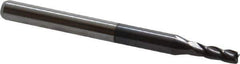 Accupro - 0.08", 4 Flute, Single End, Solid Carbide, 0.01" Corner Radius End Mill - 1-1/2" OAL, 30° Helix, Right Hand Flute, 0.24" LOC, Right Hand Cut - All Tool & Supply