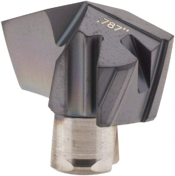 Iscar - Series ICP-2M, 0.787" Diam Grade IC908 140° Replaceable Drill Tip - Carbide, TiAlN Finish, 20 Seat Size, Through Coolant - All Tool & Supply