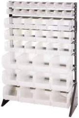 Quantum Storage - 46 Bin Rail System with Ultra Bins - 36 Inch Overall Width x 15 Inch Overall Depth x 53 Inch Overall Height, Clear Tri-Clear Polypropylene Bins - All Tool & Supply