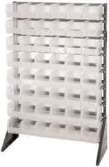 Quantum Storage - 48 Bin Rail System with Ultra Bins - 36 Inch Overall Width x 15 Inch Overall Depth x 53 Inch Overall Height, Clear Tri-Clear Polypropylene Bins - All Tool & Supply