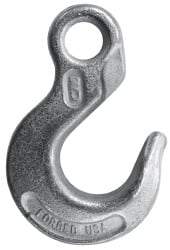 CM - Chain Grade 100, 15,000 Lbs. Load Limit Eye Sling Hook - 1.78 Inch Hook Throat, 5.69 Inch Reach, 1.13 Inch Eye Inside Diameter, 1/2 Inch Chain Diameter, 8.16 Inch Overall Length, 3/4 Inch Eye Thickness - All Tool & Supply