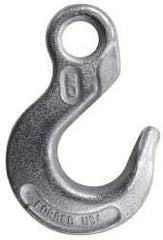 CM - 20,200 Lb Capacity, Chain Grade 43, Steel Eye Hook - 1.98" Hook Throat, 6" Reach, 1.36" Eye ID, 3/4" Chain Diam, 8.88" OAL, Heat Treated - All Tool & Supply