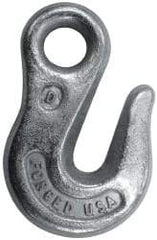 CM - 5,400 Lb Capacity, Chain Grade 43, Steel Eye Hook - 0.55" Hook Throat, 2.33" Reach, 0.72" Eye ID, 3/8" Chain Diam, 4.13" OAL, Heat Treated - All Tool & Supply