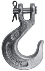 CM - 5/16 Inch Chain Diameter, Grade 43 Clevis Hook - 3,900 Lbs. Load Capacity, 0.42 Inch Inside Diameter, 0.38 Inch Pin Diameter, 0.77 Inch Hook Throat, 4.13 Inch Overall Length, 2.72 Inch Hook Width - All Tool & Supply