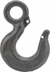 CM - Chain Grade 100, 8,800 Lbs. Load Limit Eye Rigging Hook - 1.19 Inch Hook Throat, 4.67 Inch Reach, 1-1/4 Inch Eye Inside Diameter, 3/8 Inch Chain Diameter, 6.55 Inch Overall Length, 0.63 Inch Eye Thickness - All Tool & Supply