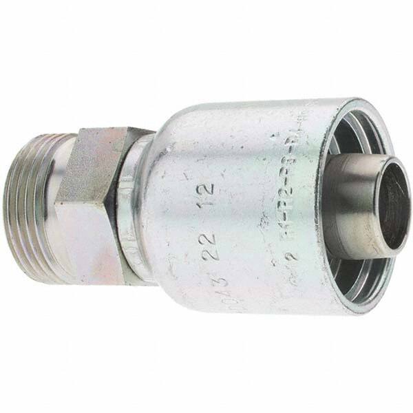 Parker - Male Metric Steel Hydraulic Hose Male Rigid Fitting - Exact Industrial Supply