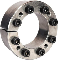 Climax Metal Products - M10 Thread, 3-1/4" Bore Diam, 4.921" OD, Shaft Locking Device - 9 Screws, 34,204 Lb Axial Load, 5.276" OAW, 0.945" Thrust Ring Width, 4,632 Ft/Lb Max Torque - All Tool & Supply