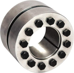 Climax Metal Products - M10 Thread, 2-9/16" Bore Diam, 148mm OD, Shaft Locking Device - 12 Screws, 76,772 Lb Axial Load, 5.826" OAW, 3.15" Thrust Ring Width, 8,197 Ft/Lb Max Torque - All Tool & Supply