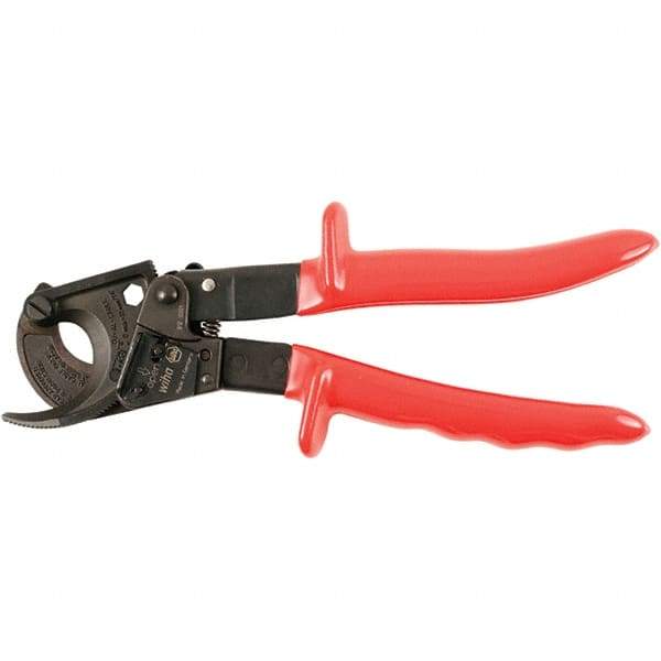 Wiha - 10" OAL, 18 AWG Capacity, Flush Cable Cutter - Curved Head, Urethane Handle - All Tool & Supply