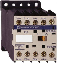 Schneider Electric - 2NC/2NO, 200 VAC at 50/60 Hz Control Relay - 17 V - All Tool & Supply