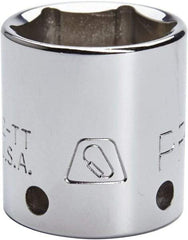 Proto - 5/16", 3/8" Drive, Standard Hand Socket - 12 Points, 1-3/32" OAL, Steel, Chrome Finish - All Tool & Supply