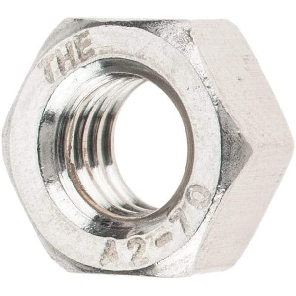 Value Collection - M6x1.00 Stainless Steel Right Hand Hex Nut - 10mm Across Flats, 5mm High, Uncoated - All Tool & Supply