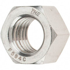 Value Collection - 5/8-11 UNC Stainless Steel Right Hand Hex Nut - 15/16" Across Flats, 35/64" High, Uncoated - All Tool & Supply