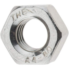 Value Collection - M6x1.00 Metric Coarse Stainless Steel Right Hand Hex Nut - 10mm Across Flats, 5mm High, Uncoated - All Tool & Supply