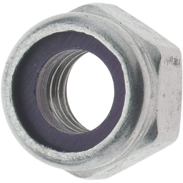 Value Collection - 5/16-18 UNC 18-8 Hex Lock Nut with Nylon Insert - 1/2" Width Across Flats, 23/64" High - All Tool & Supply