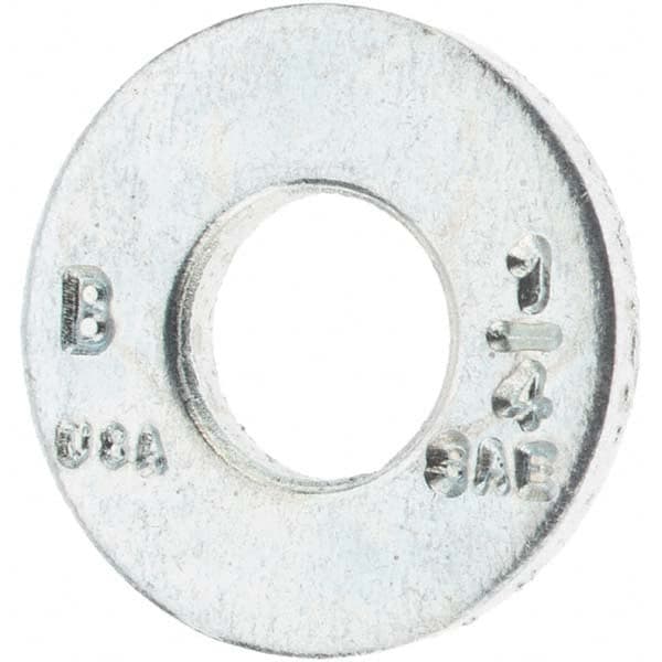 Made in USA - 1/4" Screw, Grade 9 SAE Flat Washer - All Tool & Supply