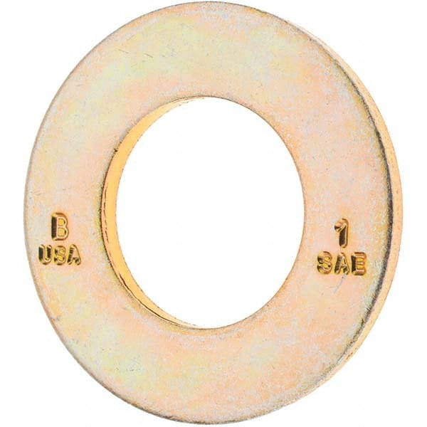 Made in USA - 1" Screw, Carbon Steel SAE Flat Washer - All Tool & Supply