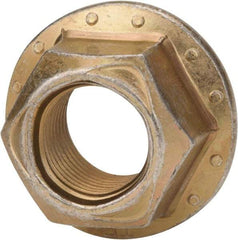 Made in USA - 5/8-11 Grade 8 Steel Hex Flange Lock Nut - Zinc Yellow Dichromate Finish - All Tool & Supply