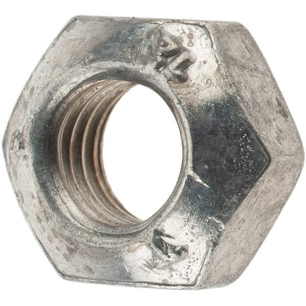 Made in USA - M10x1.50 Metric Coarse Grade 12 Hex Lock Nut with Distorted Thread - 10mm High, Cadmium Dicromate Finish - All Tool & Supply