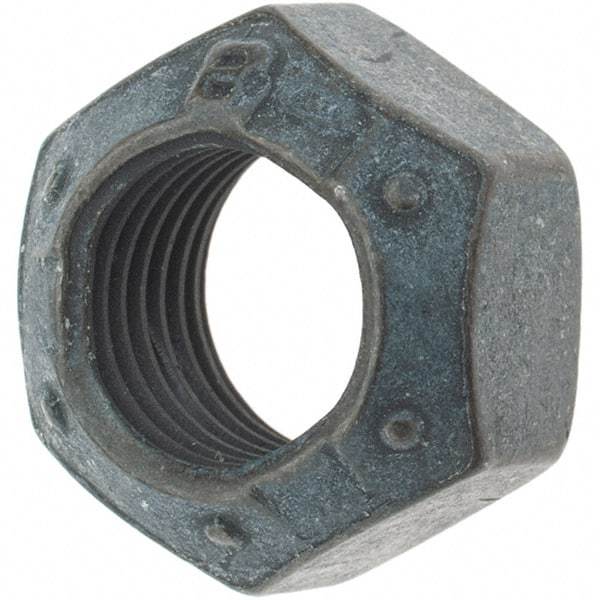 Made in USA - 3/8-24 UNF Grade L9 Hex Lock Nut with Distorted Thread - Uncoated with Wax Finish - All Tool & Supply